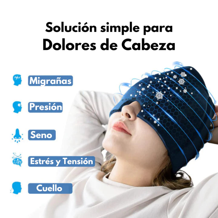 GORRO DE GEL TERAPÉUTICO PARA DOLORES DE CABEZA