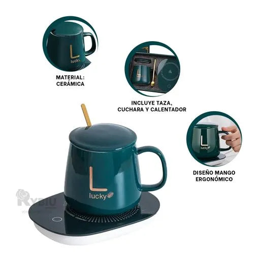 TAZA DE CERÁMICA CALENTADORA